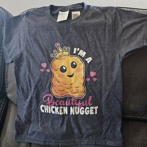 Beautiful chicken nugget t-shirt youth xs